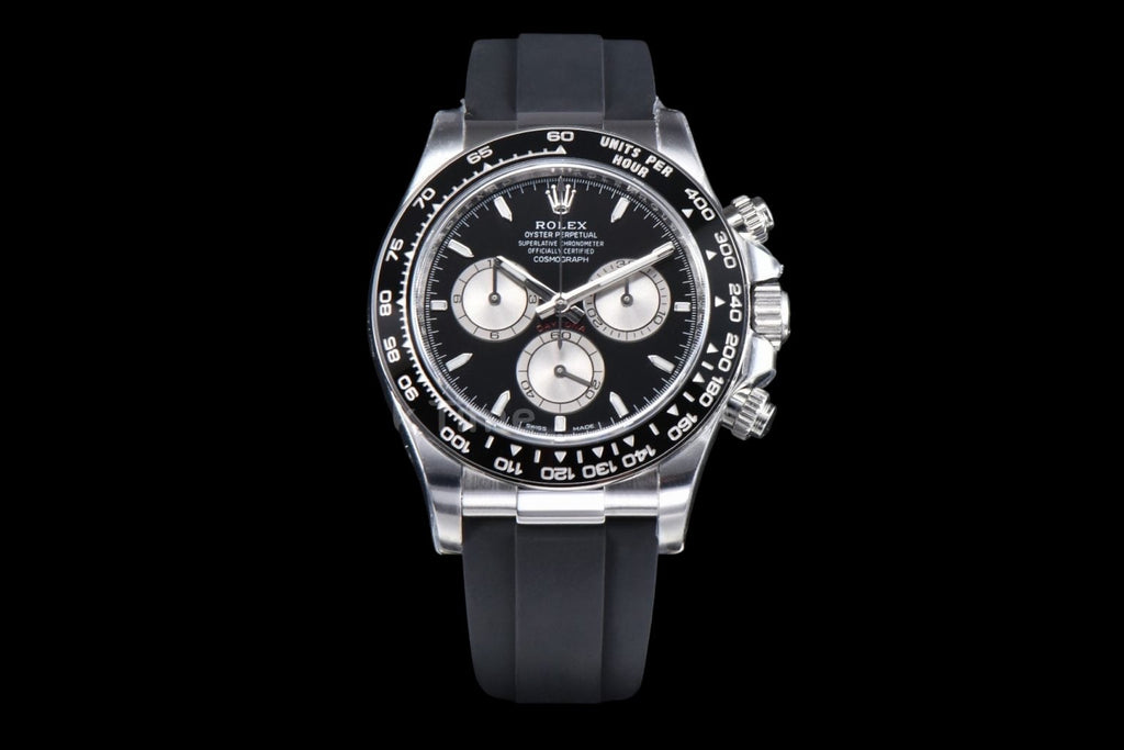 Daytona 126519 40mm SS BPF Black Bezel Grey Dial Black Subdial Black Oysterflex Strap SH4131
