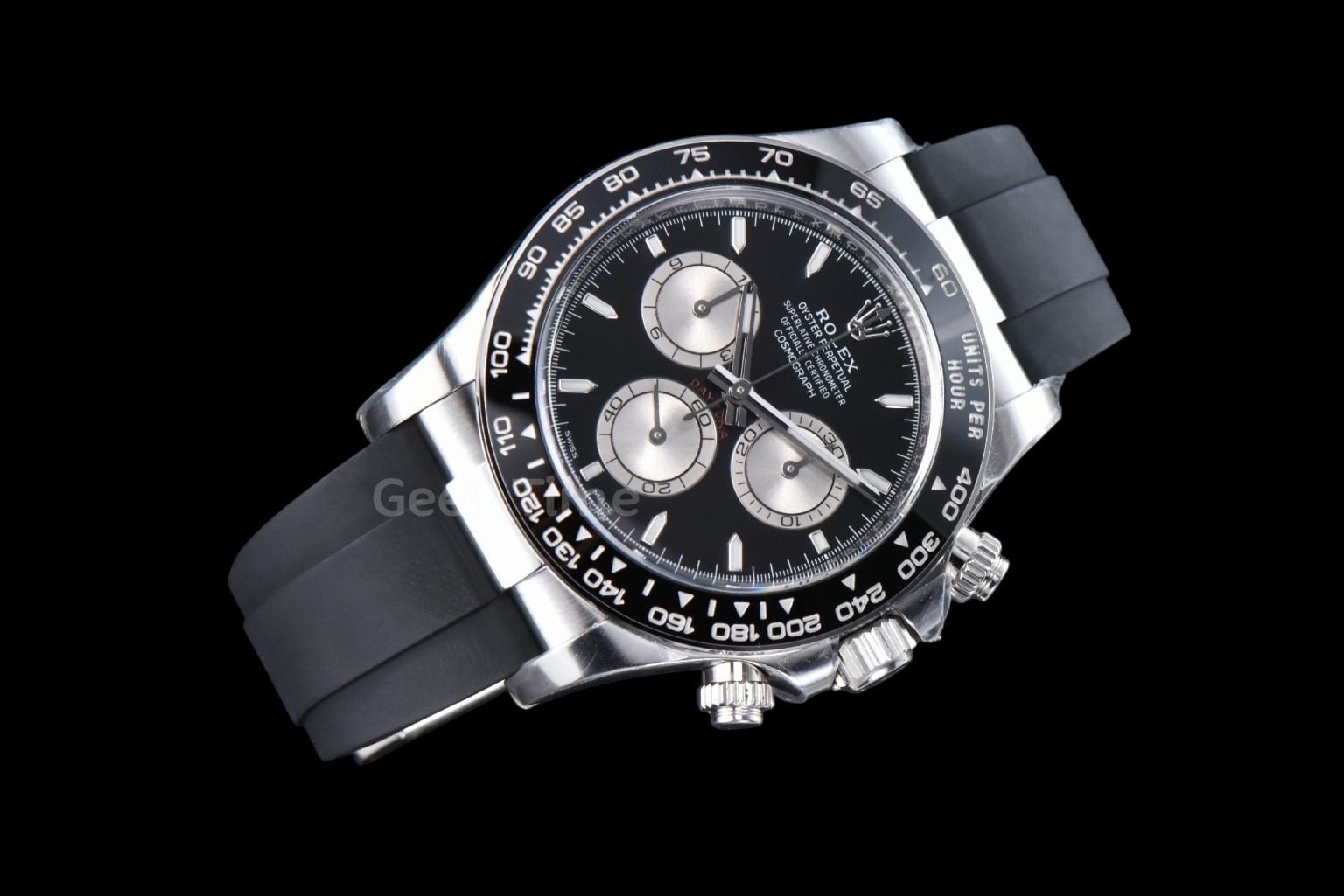 Daytona 126519 40mm SS BPF Black Bezel Grey Dial Black Subdial Black Oysterflex Strap SH4131