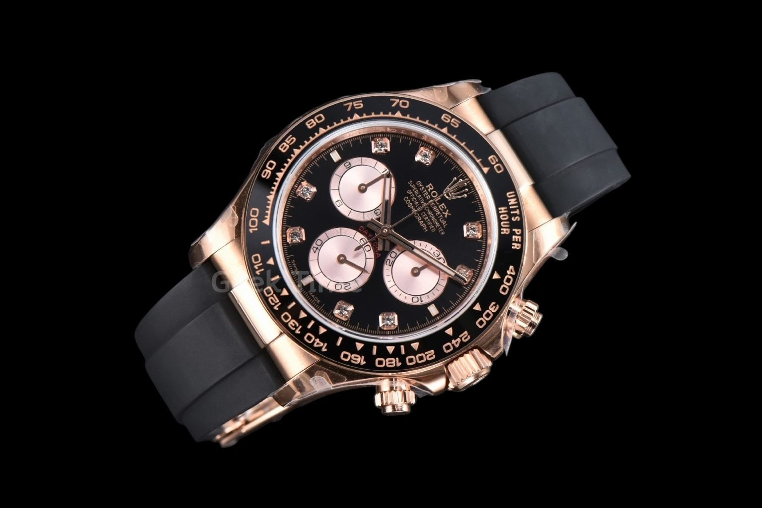 Daytona 126515 40mm RG BPF Black Bezel Black Dial RG Subdial Black Oysterflex Strap SH4131