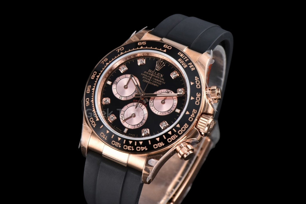 Daytona 126515 40mm RG BPF Black Bezel Black Dial RG Subdial Black Oysterflex Strap SH4131