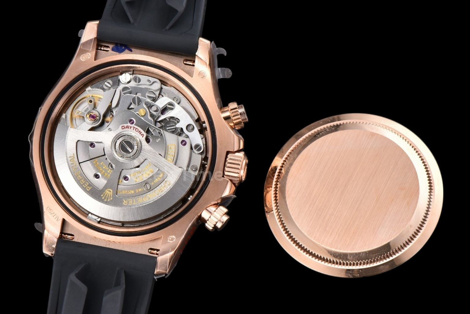 Daytona 126515 40mm RG BPF Black Bezel Black Dial RG Subdial Black Oysterflex Strap SH4131