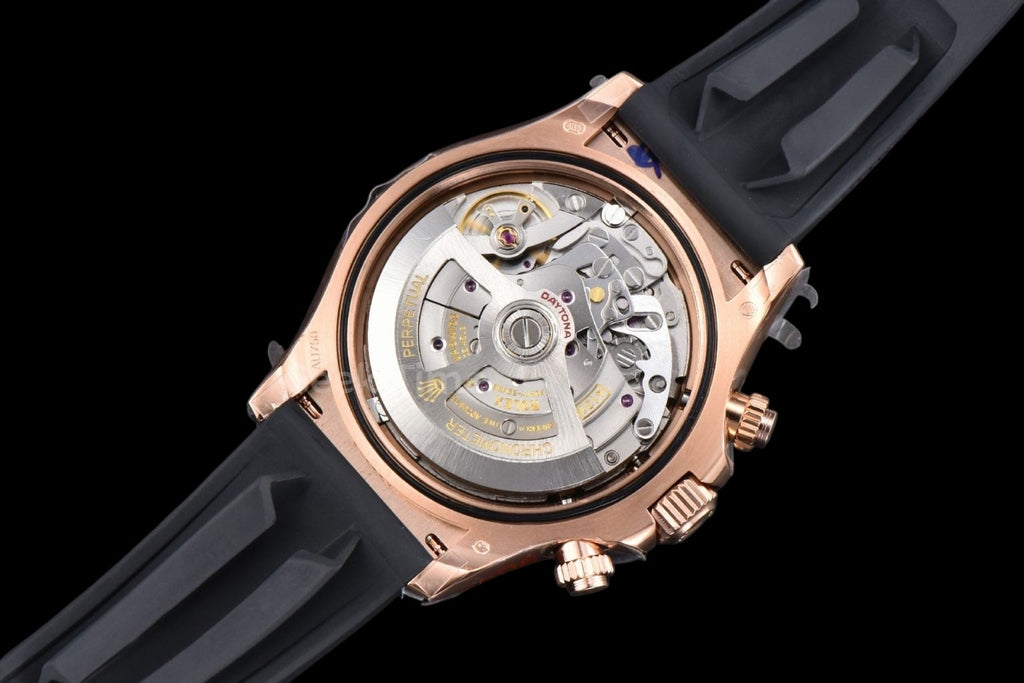 Daytona 126515 40mm RG BPF Black Bezel Black Dial RG Subdial Black Oysterflex Strap SH4131