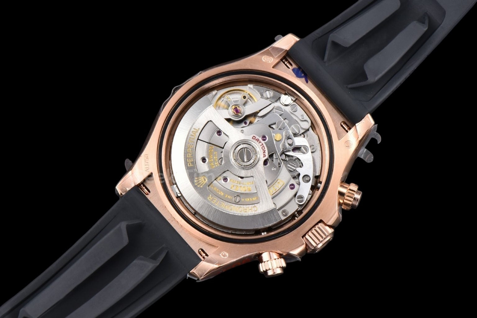 Daytona 126515 40mm RG BPF Black Bezel Black Dial RG Subdial Black Oysterflex Strap SH4131