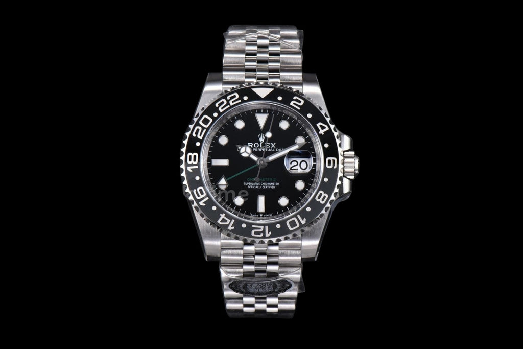GMT Master II 126710 GRNR 40mm GMF 904L Black/Gray Bezel Black Dial Jubilee Bracelet VR3285