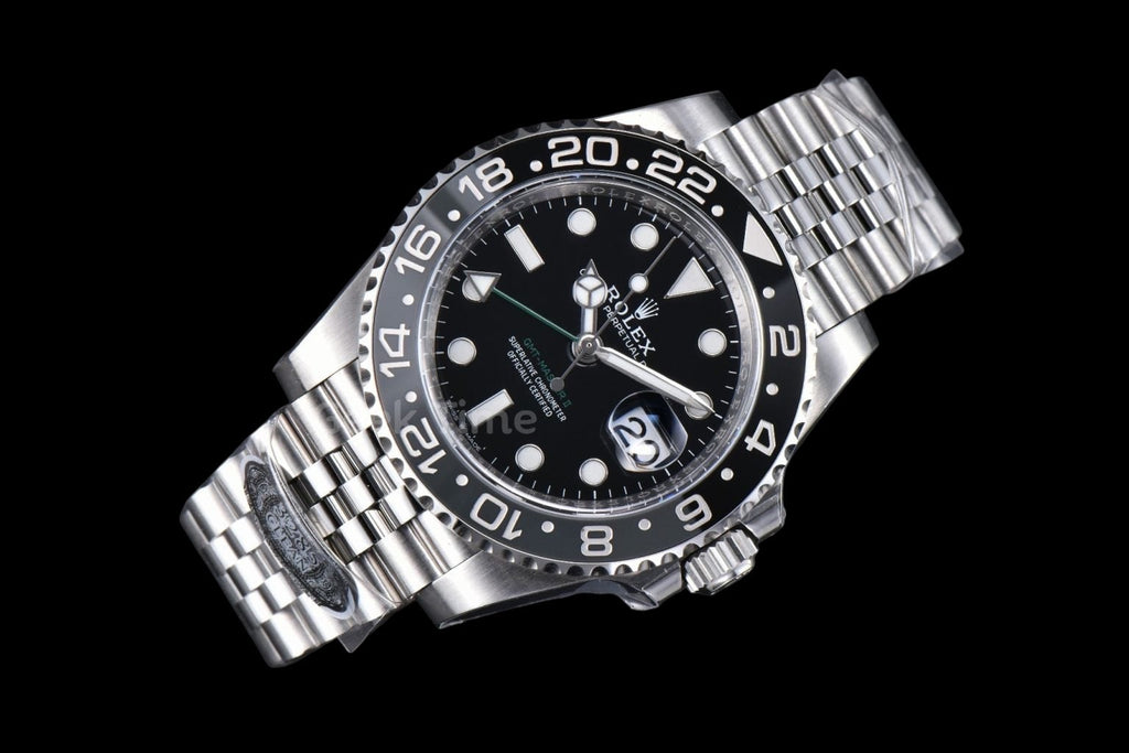 GMT Master II 126710 GRNR 40mm GMF 904L Black/Gray Bezel Black Dial Jubilee Bracelet VR3285