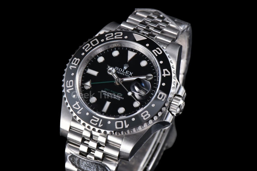 GMT Master II 126710 GRNR 40mm GMF 904L Black/Gray Bezel Black Dial Jubilee Bracelet VR3285