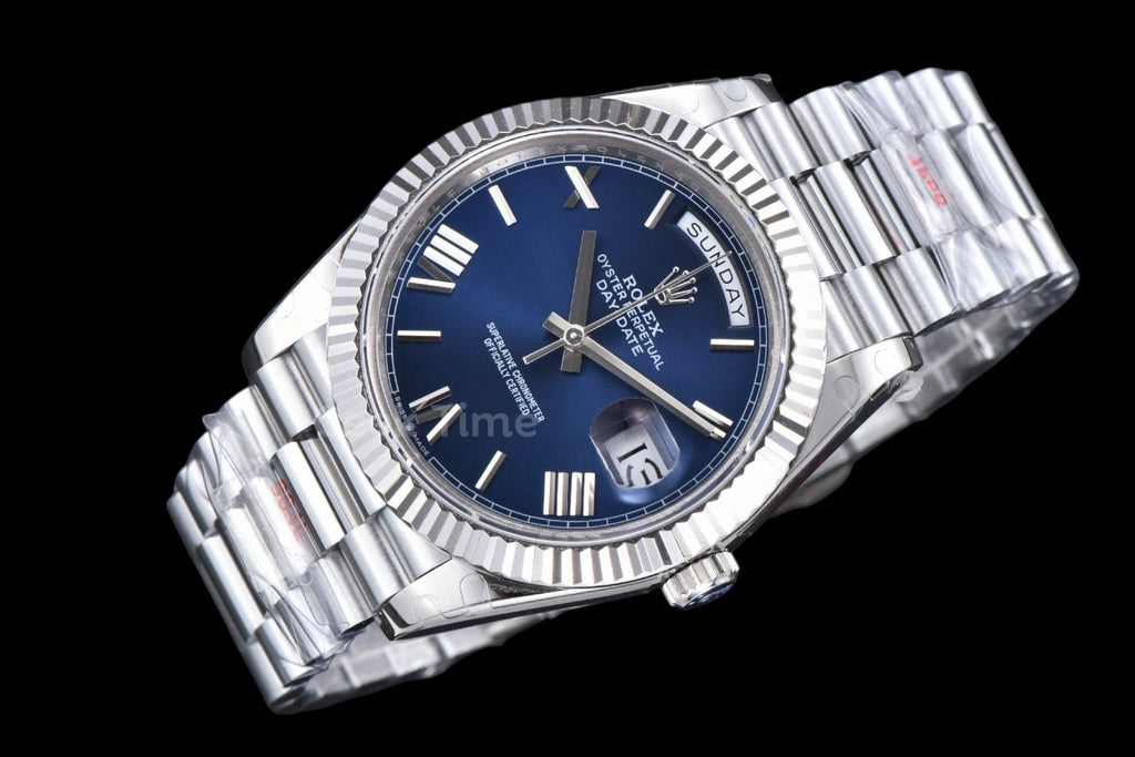 DayDate 40MM GMF Blue Dial Roma Marker President Bracelet A2836