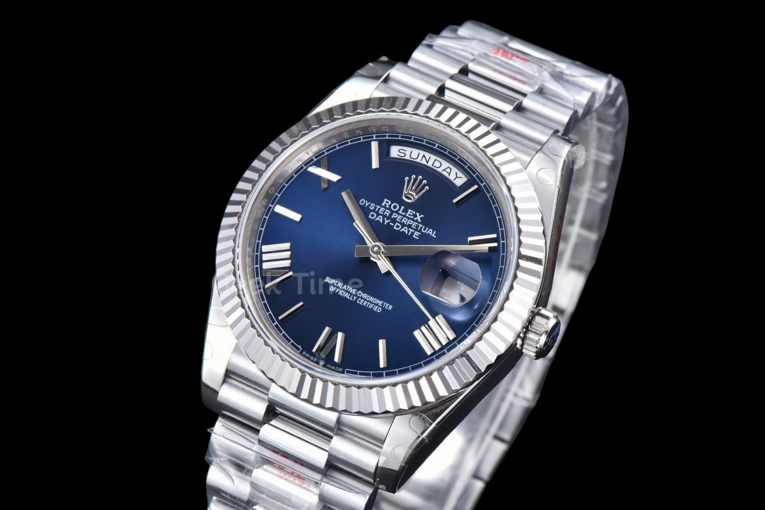 DayDate 40MM GMF Blue Dial Roma Marker President Bracelet A2836