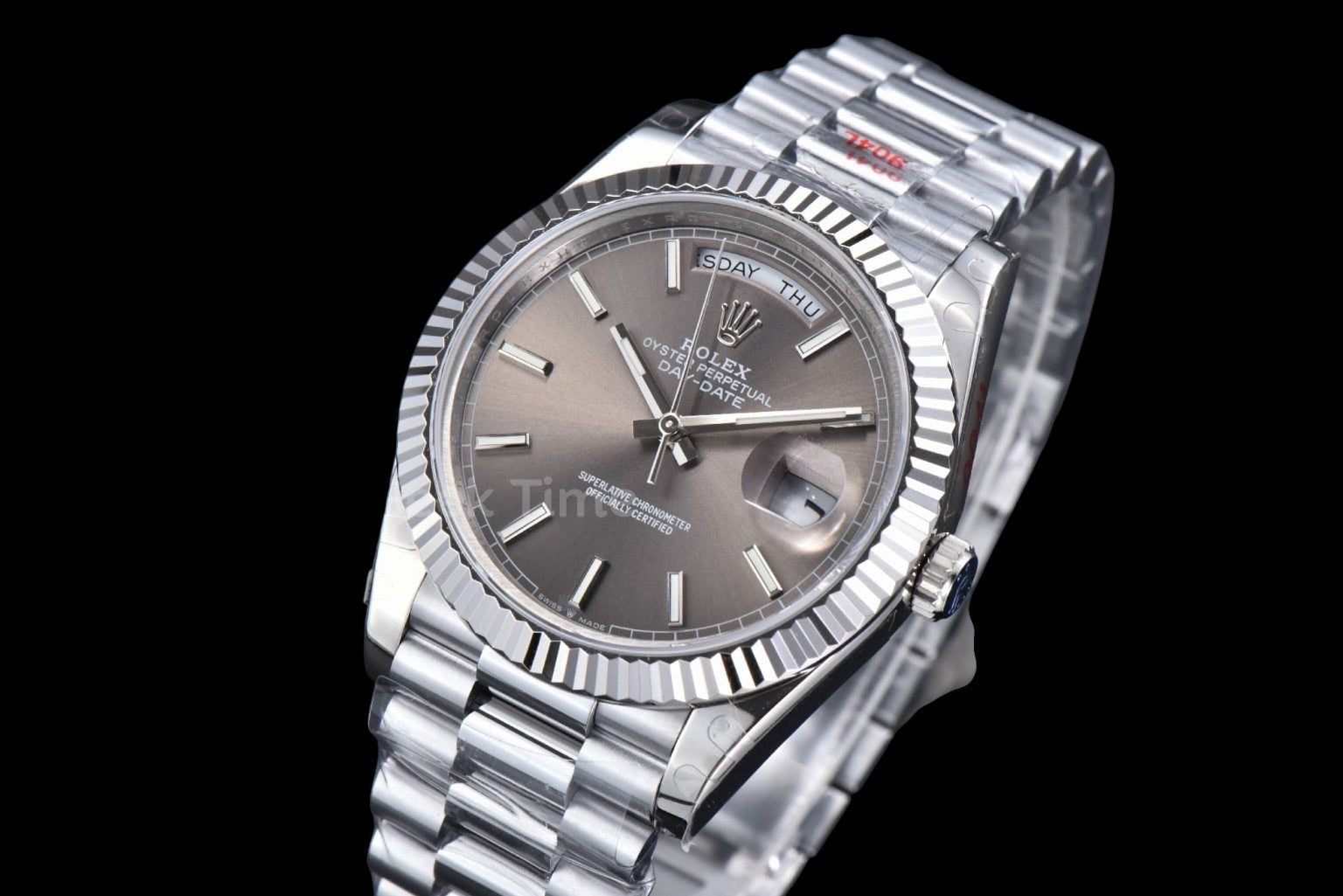 DayDate 40MM GMF Gray Dial Lume Marker President Bracelet A2836