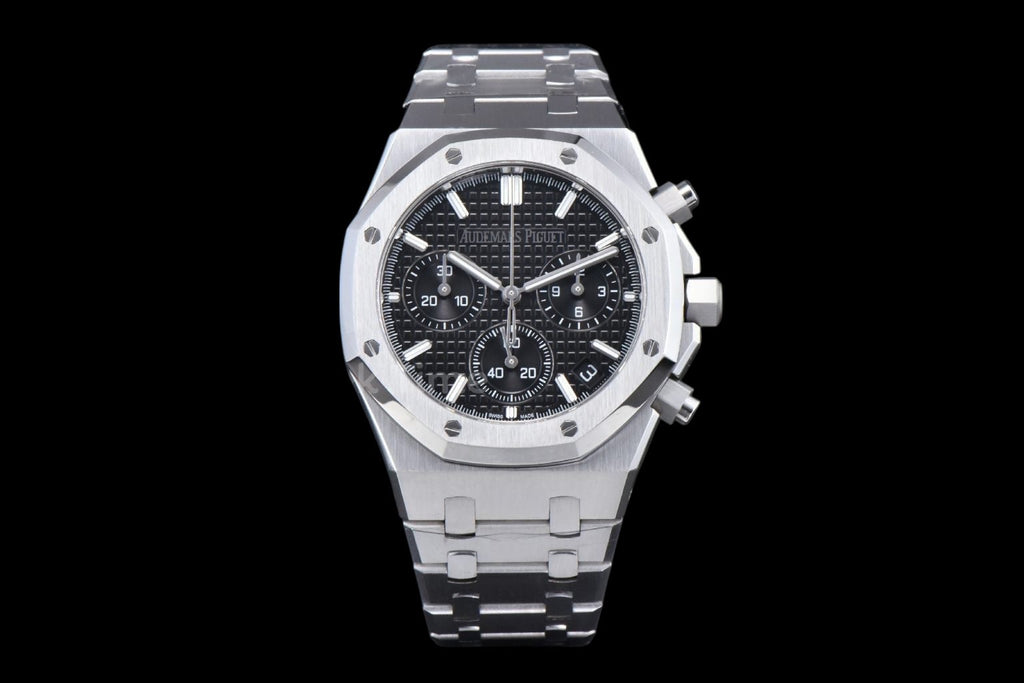 Royal Oak Chronograph 26240 41mm APSF Black Checkered Black Subdial SS Bracelet SH4401 V1
