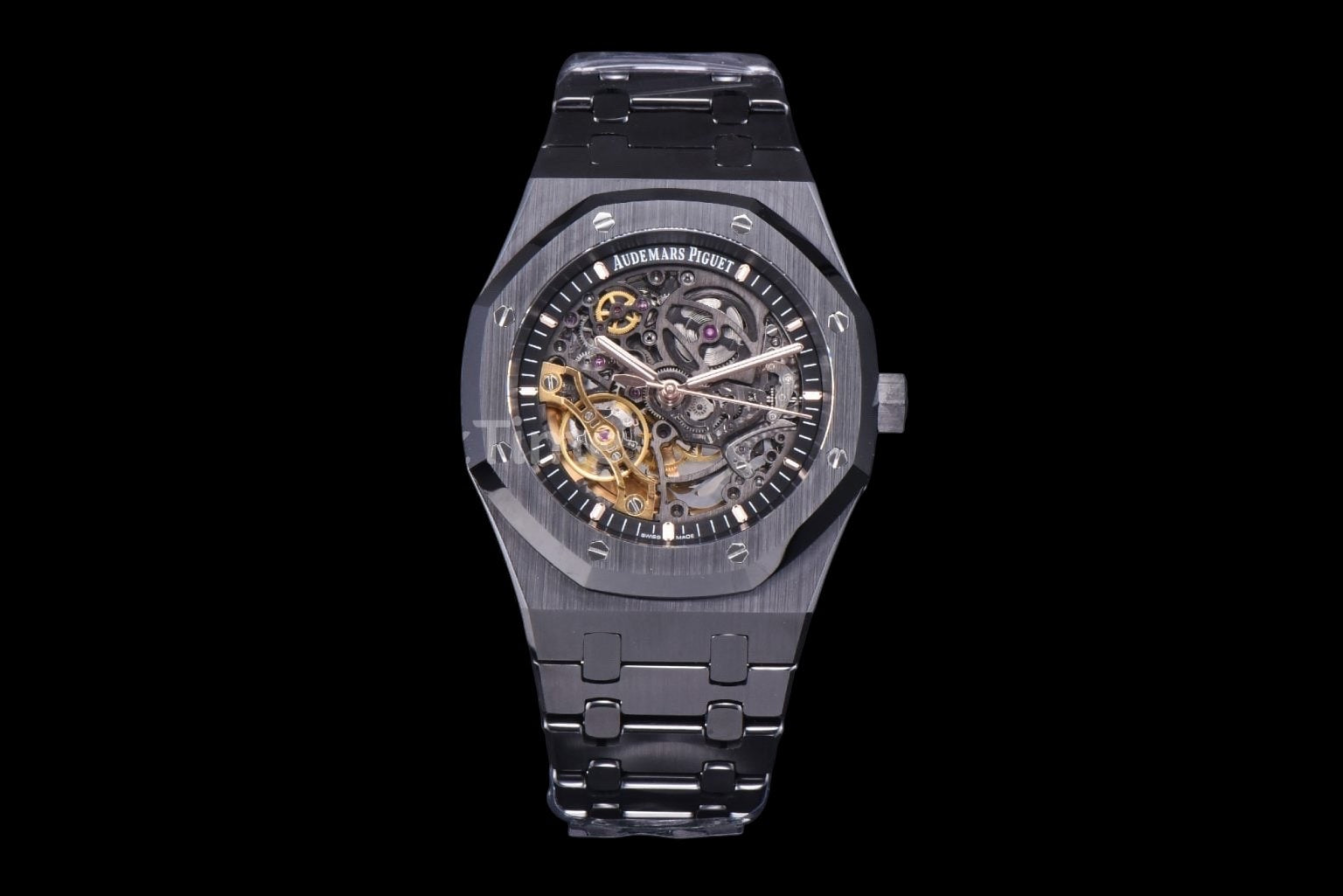 Royal Oak 15416 41mm THBF Skeleton Dial Black Ceramic Case Black Bracelet SA3132