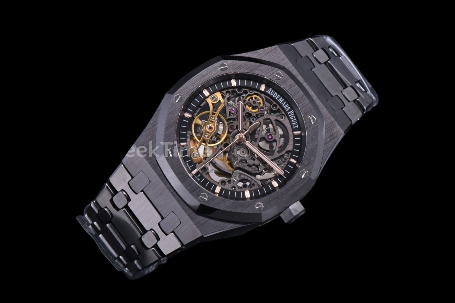 Royal Oak 15416 41mm THBF Skeleton Dial Black Ceramic Case Black Bracelet SA3132