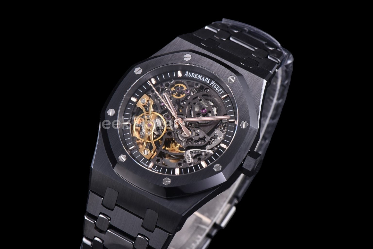 Royal Oak 15416 41mm THBF Skeleton Dial Black Ceramic Case Black Bracelet SA3132