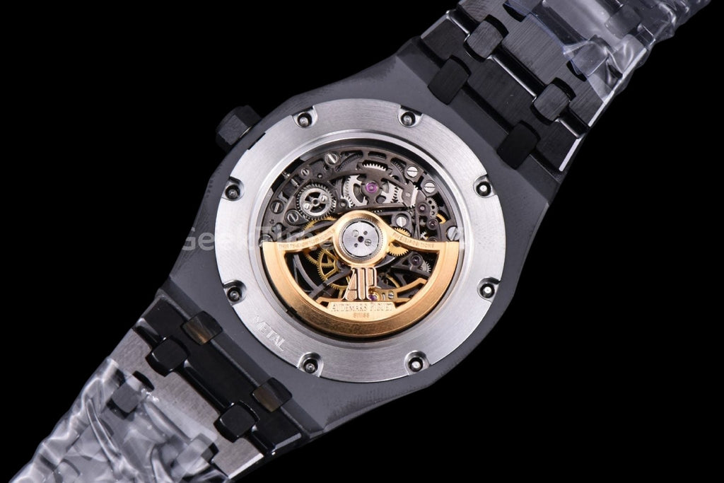 Royal Oak 15416 41mm THBF Skeleton Dial Black Ceramic Case Black Bracelet SA3132