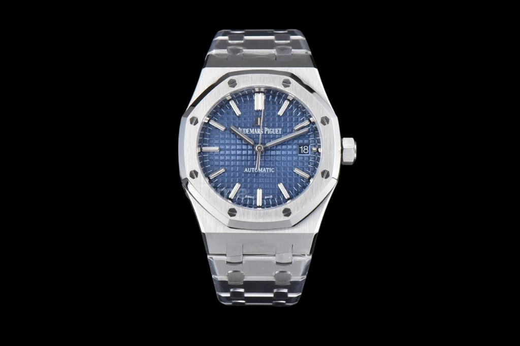 Royal Oak 37mm 15450 ZF Blue Textured Dial SS Bracelet SA3120 Super Clone