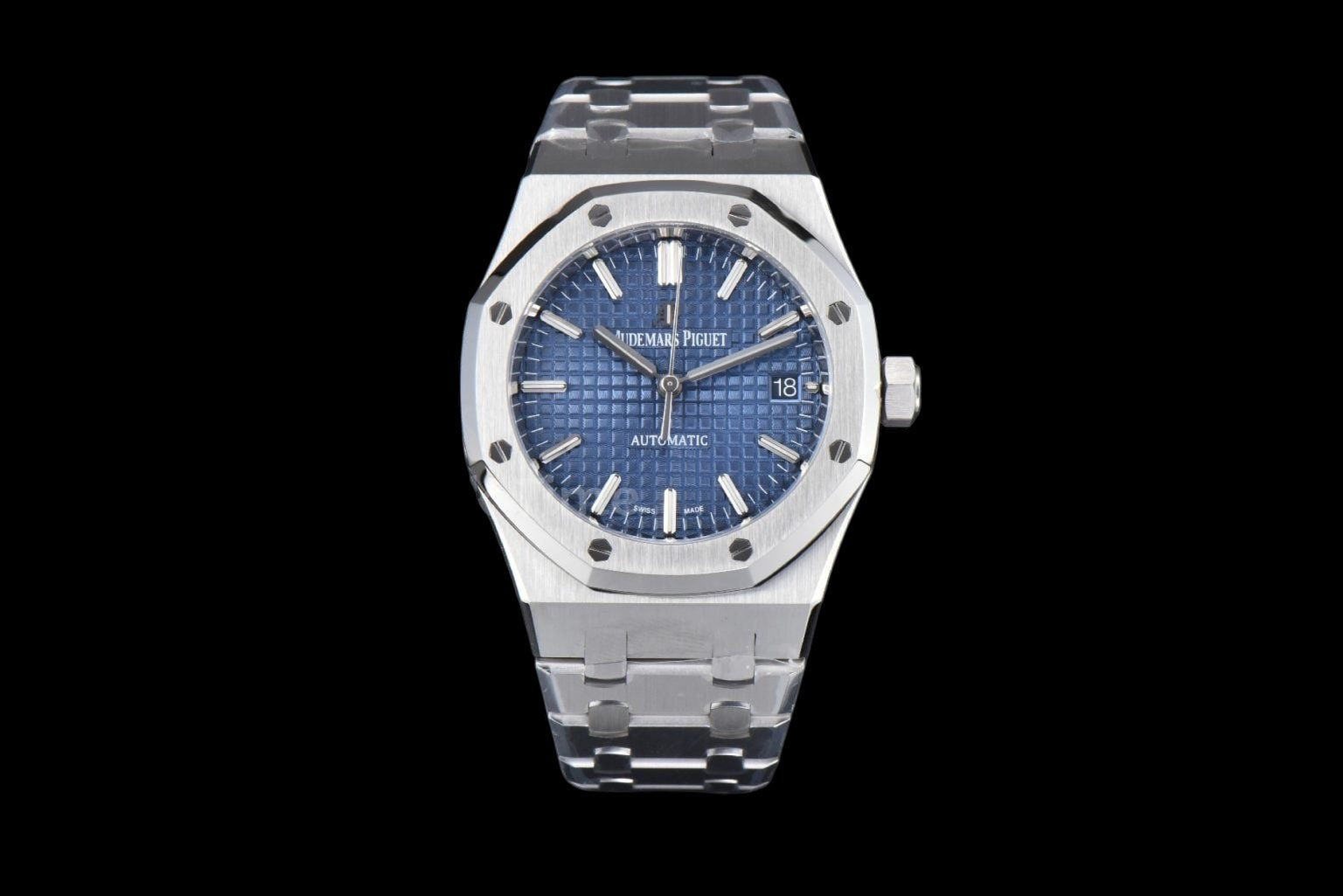 Royal Oak 37mm 15450 ZF Blue Textured Dial SS Bracelet SA3120 Super Clone