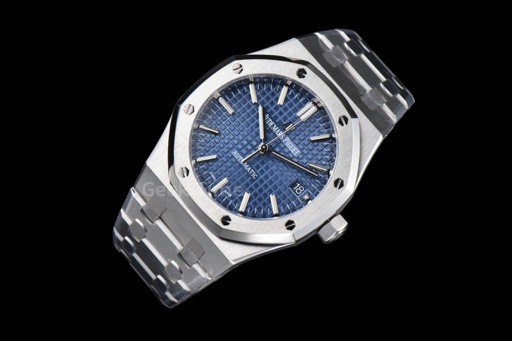 Royal Oak 37mm 15450 ZF Blue Textured Dial SS Bracelet SA3120 Super Clone