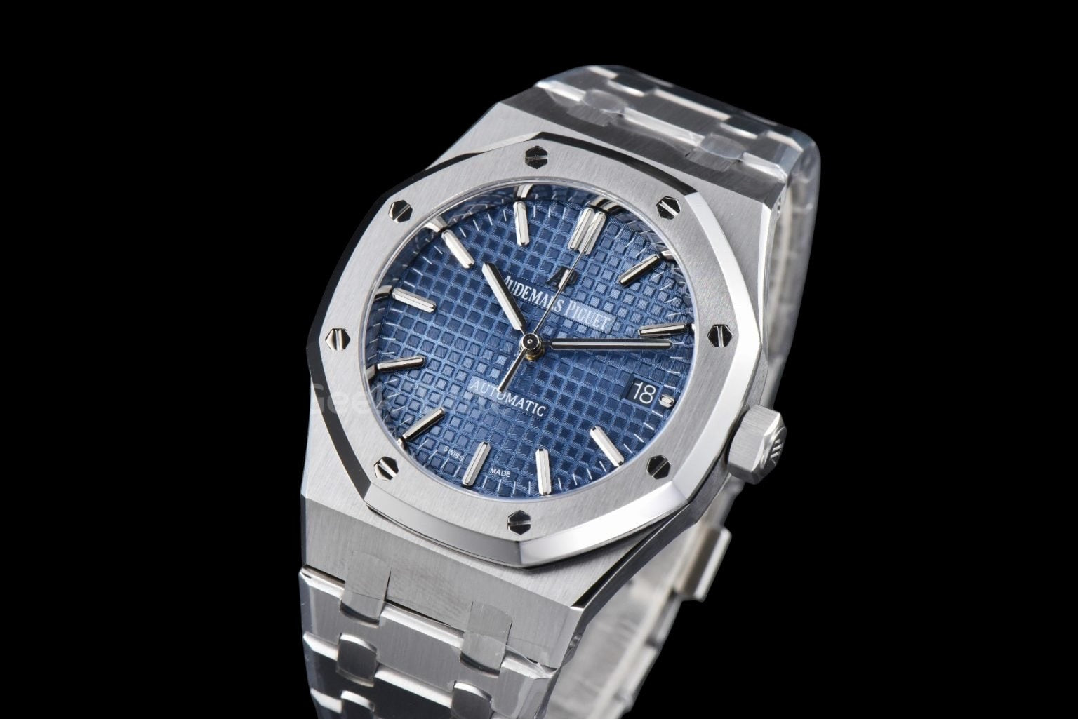 Royal Oak 37mm 15450 ZF Blue Textured Dial SS Bracelet SA3120 Super Clone