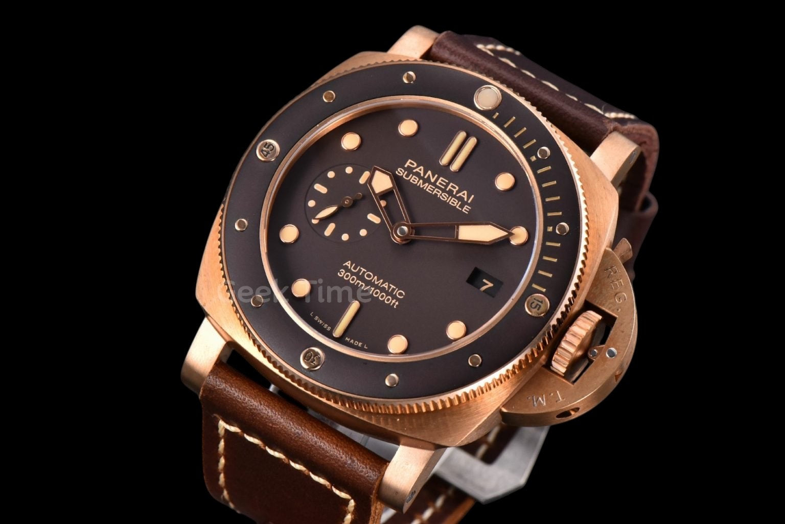 PAM968 47mm Bronzo VSF Brown Ceramic Bezel and Dial Brown